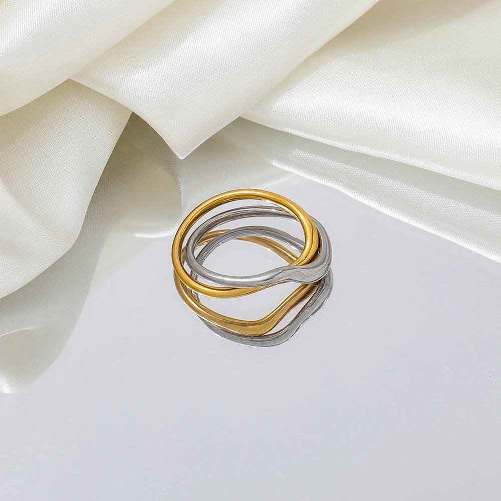 Two-Tone Twist Ring