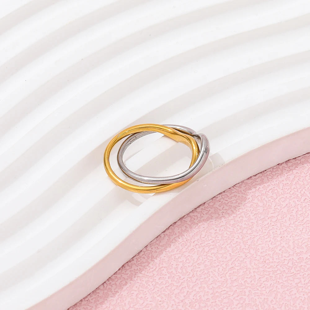 Two-Tone Twist Ring